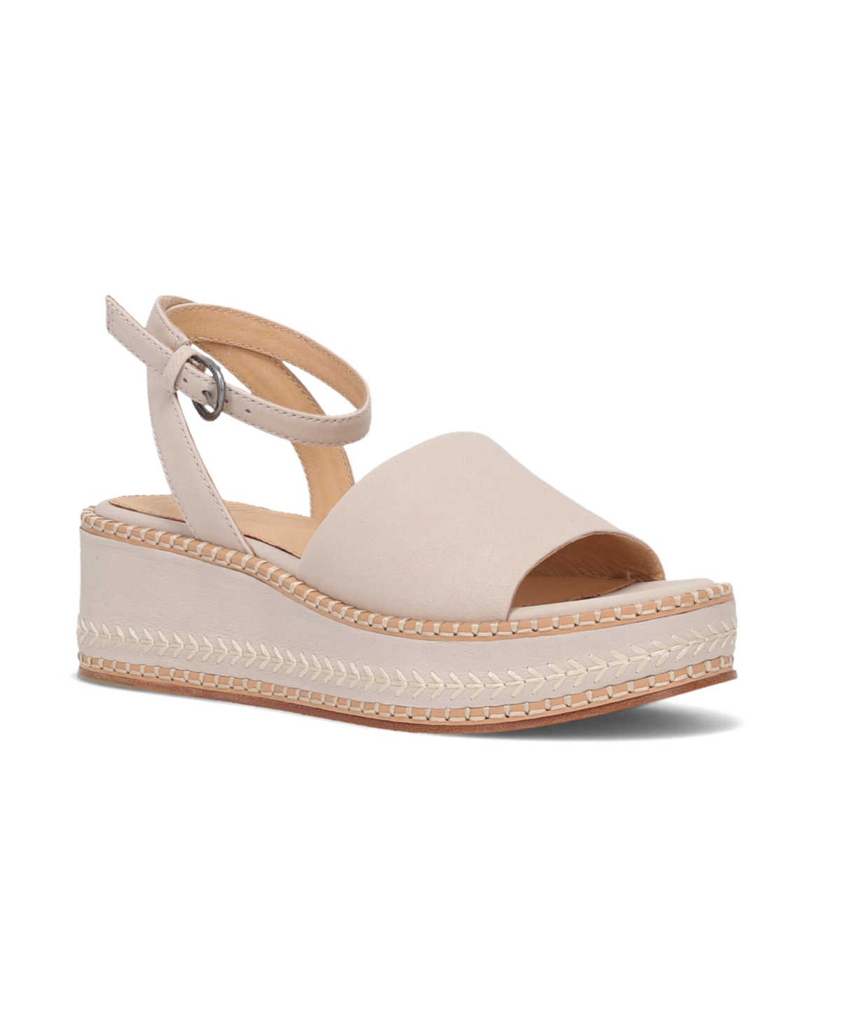 Frye Women's Joy Ankle Strap Platform Wedge Sandals In Ivory