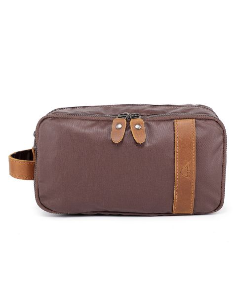 Женский несессер TSD BRAND Urban Light Zip Top Toiletry Bag, цвет: Коричневый