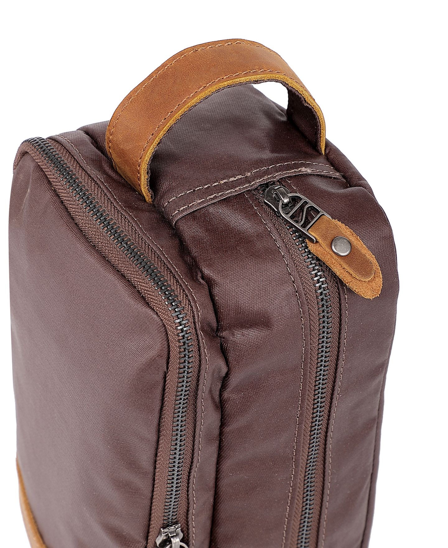 Женский несессер TSD BRAND Urban Light Zip Top Toiletry Bag, цвет: Коричневый — фото 11