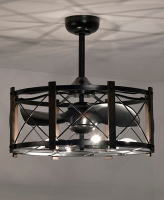 24" Damon Indoor Ceiling Fan with Light Kit and Remote