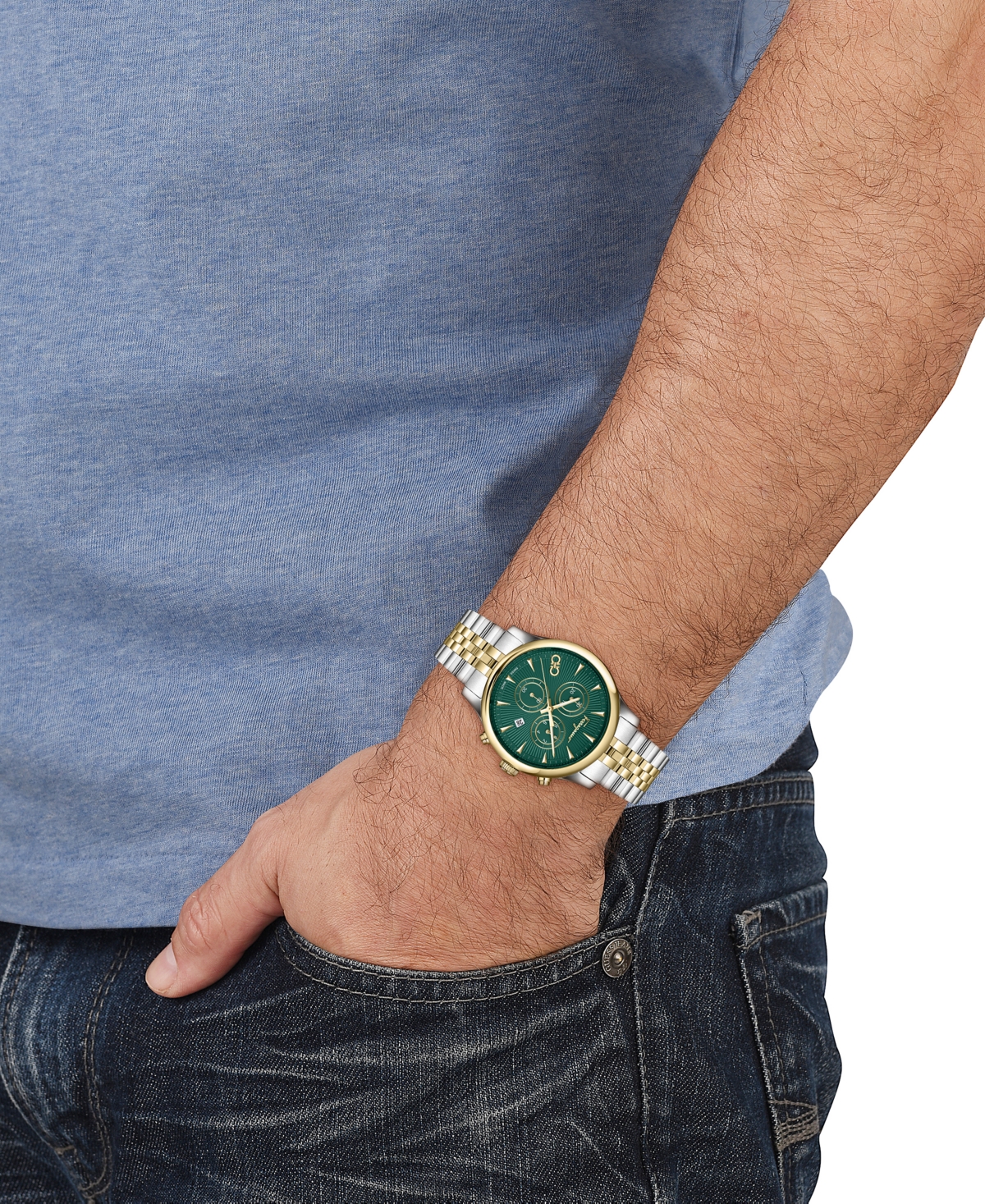 Ferragamo Men's Swiss Chronograph Duo Two-tone Stainless Steel Bracelet Watch 42mm In Two Tone