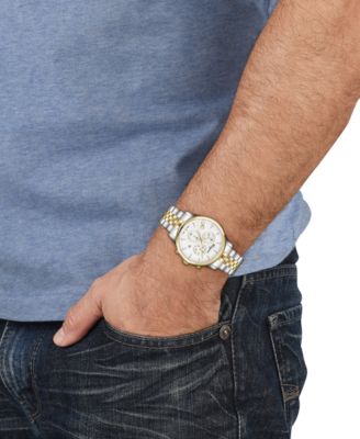 Men's Swiss Chronograph Duo Two-Tone Stainless Steel Bracelet Watch 42mm