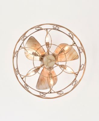 25" Aglae 6-Light Indoor Ceiling Fan with Light Kit and Remote