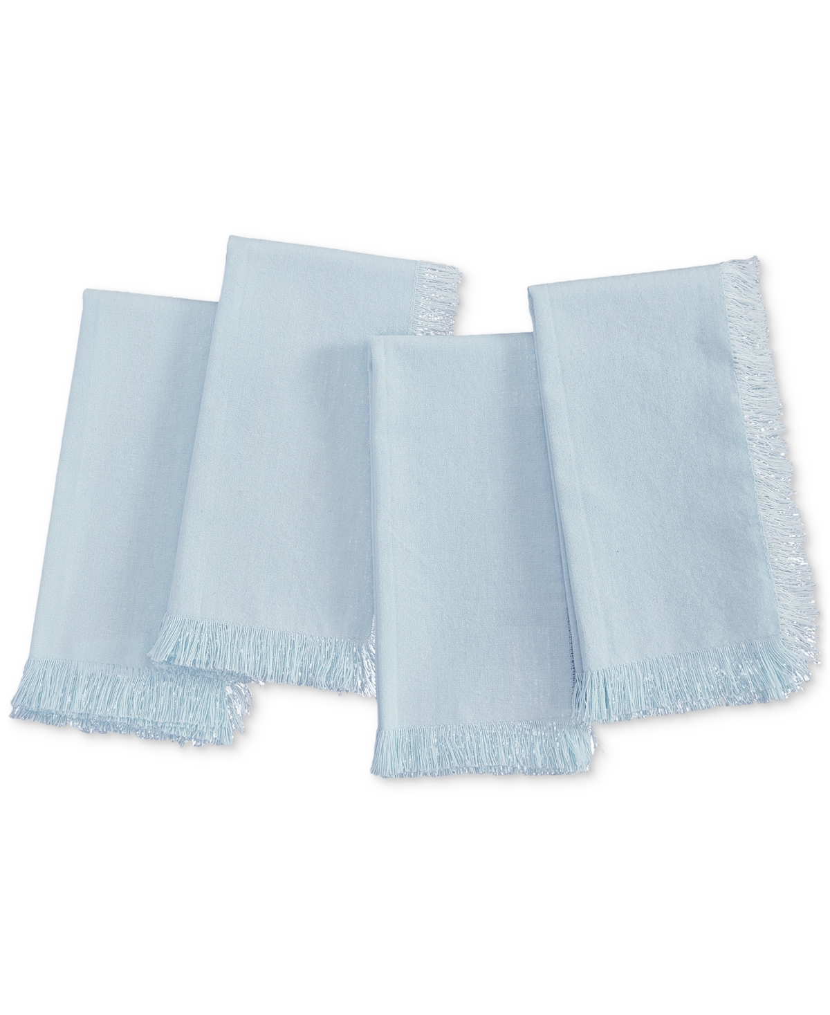 Elrene Chambray Solid Color Fabric Napkin, Set Of 4 In Spring Blue