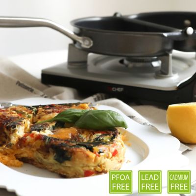2-Sided Nonstick, PFOA-Free, Heavy-Gauge Aluminum Frittata & Omelette Pan