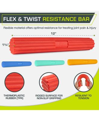 Flex and Twist Therapy Bars, 5 - 20 Lbs, (Set of 4)