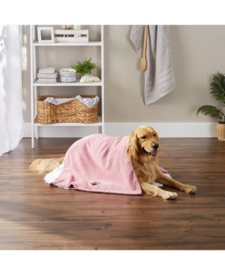 Pet Microfiber Towel Embroidered Paw Print 41x23.5-inch