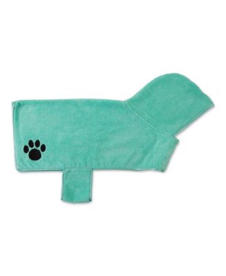 Bone Dry Terry Microfiber Pet Robe Embroidered Paw Print