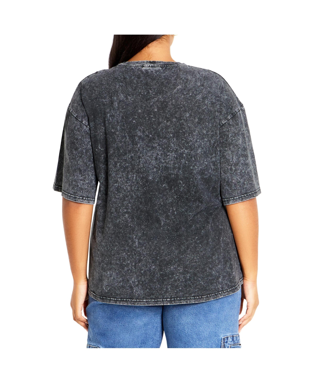 City Chic Plus Size Oversized Wash Tee