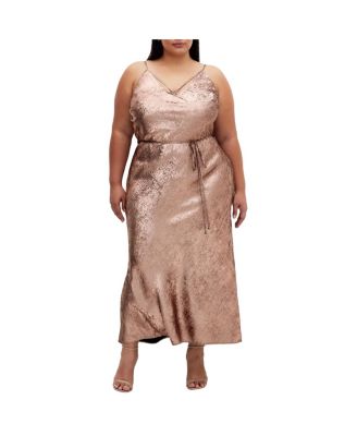 Plus Size Kaia Metallic Slip Dress