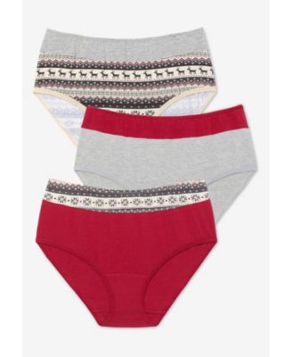 Women's Full Coverage Stretch Cotton Color Block Brief 3-Pack