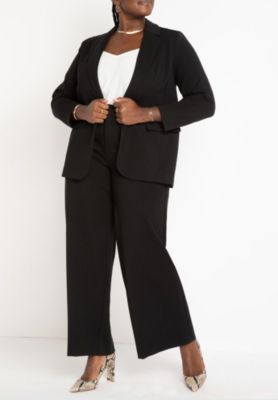 Women's Plus Size The Ultimate Stretch Long One Button Blazer