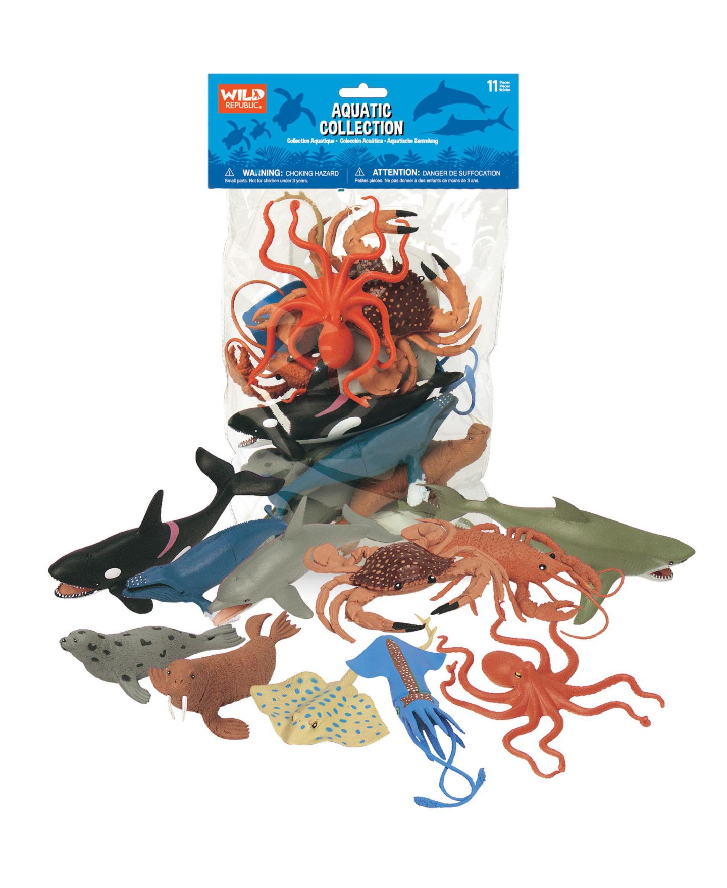 Детские фигурки Wild Republic Aquatic 11-Piece Figurines, Ages 3+ — фото 1
