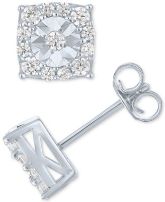 2-Pc. Set Lab Grown Diamond Pendant Necklace & Matching Stud Earrings (1 ct. t.w.) in Sterling Silver