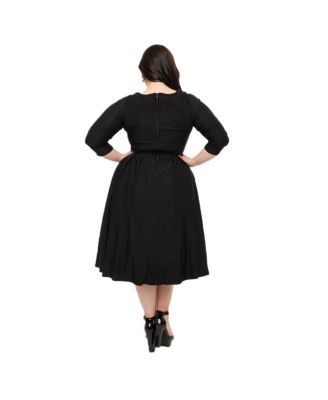 Plus Size 1950s Front Twist Swing Dress
