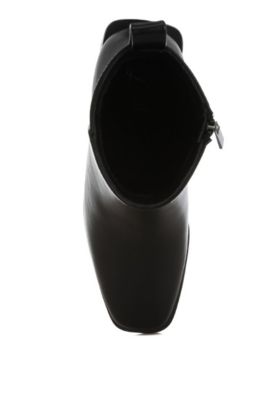 Womens Muskox Square Toe Faux Leather Boots