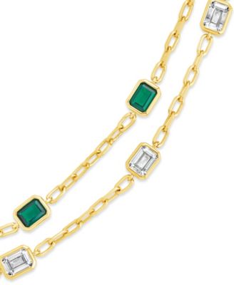 Lennox Station Cubic Zirconia Chain Bracelet 
