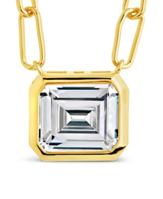 Camille Bezel Cubic Zirconia Statement Necklace