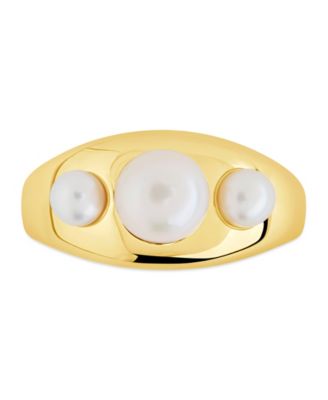 Finlee Studded Mother of Pearl Statement Ring