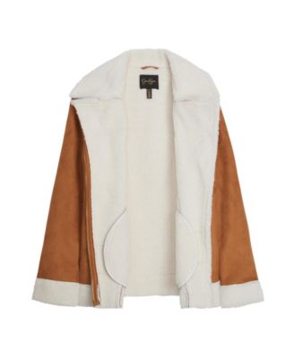 Girls 7-16 Fashion Faux Suede Moto Jacket