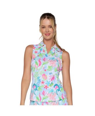 G Lifestyle Sleeveless Ruffle Top - Macy's