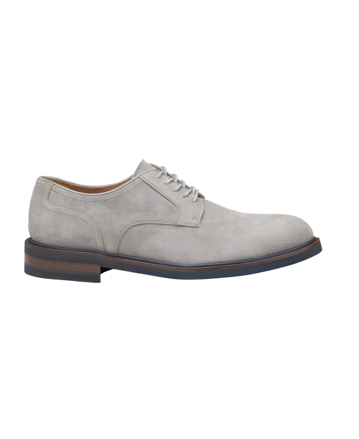 Johnston & Murphy Men's Hartley Plain Toe Shoe In Gray Italian Suede