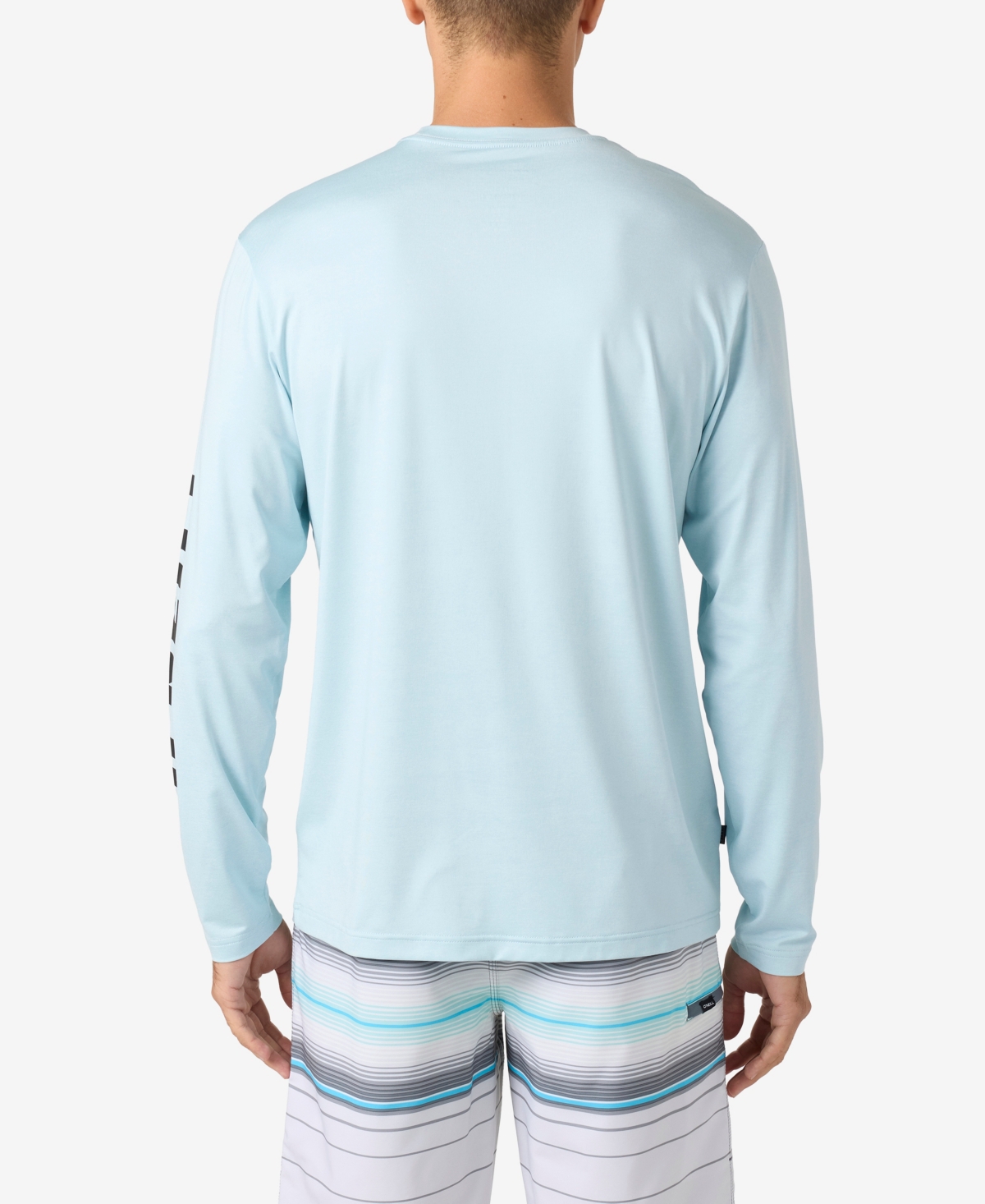 O'neill Men's Traveler Upf Wordmark Long Sleeve T-shirt In Heather Light Blue