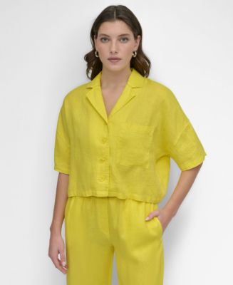 Cyber Lime Wavy Retro Button Front Dolman