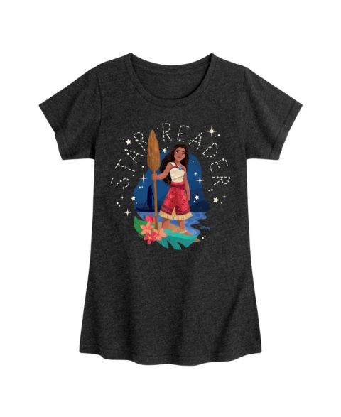 Футболка Disney Moana 2 Star Reader Graphic Short Sleeve для девочек, цвет: Чёрный