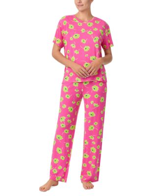 Sanctuary - Women's 2-Pc. Knit Jersey Short-Sleeve Long Pajama Set