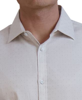 Men's Slim-Fit Multi-Dot Dress Shirt