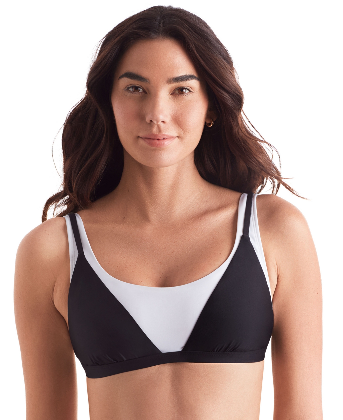 Shop Mimi Flamingo Women's Drift Two-tone Bralette Bikini In Black,white