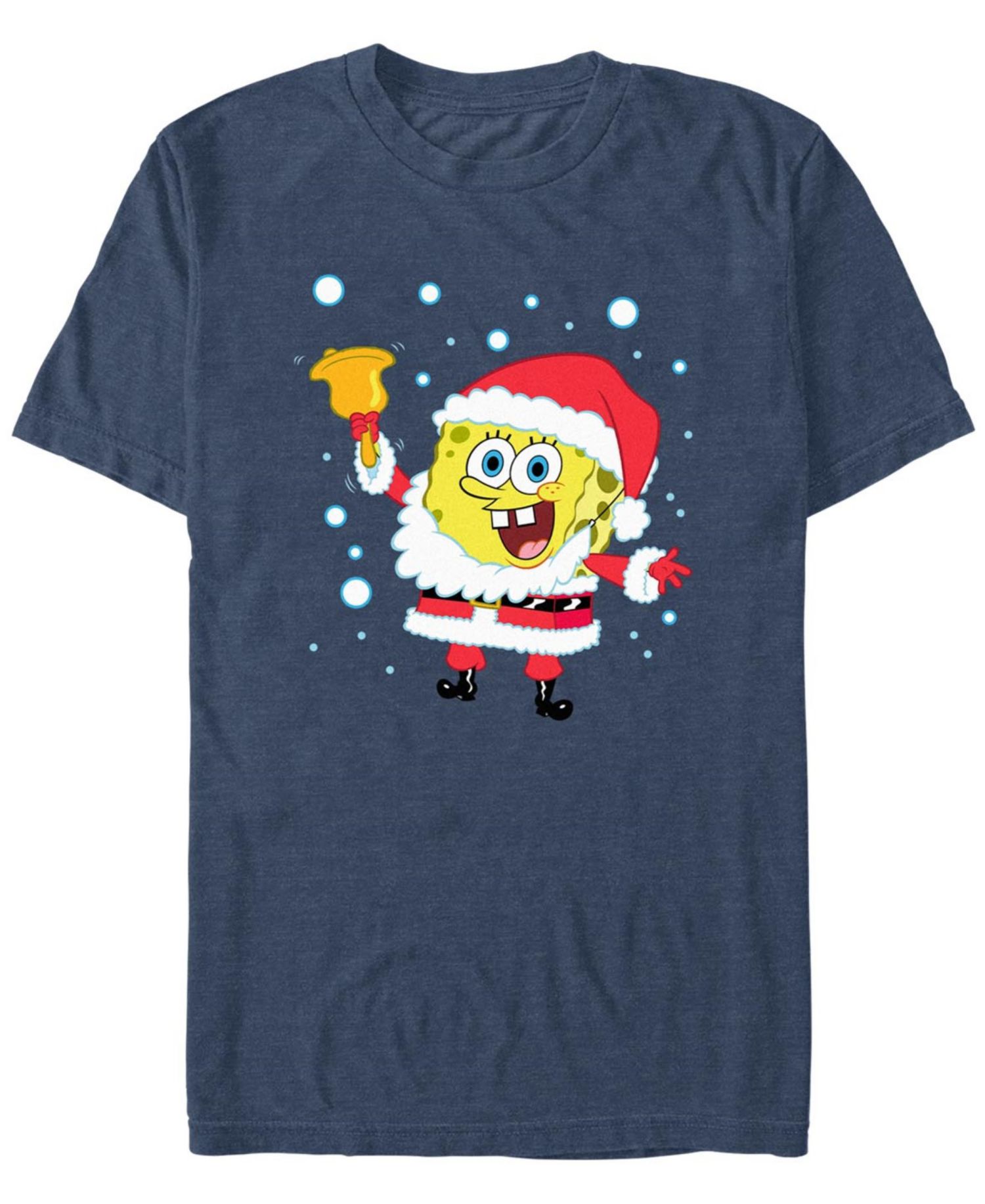 Men's Spongebob Santa Bell Short Sleeve T-Shirt