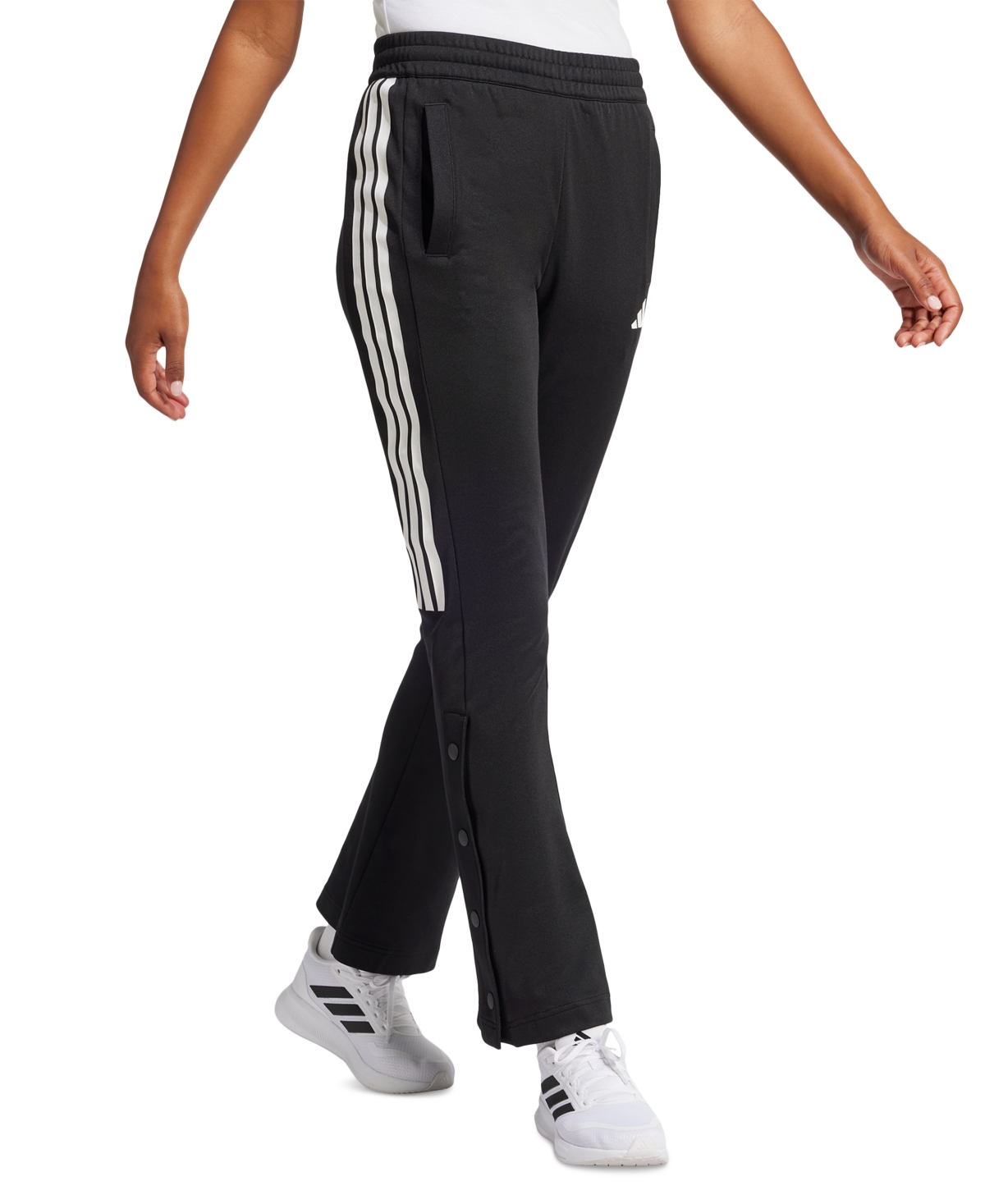 Adidas Originals Adidas Iconic 3-stripes Flared Sweatpants In Black