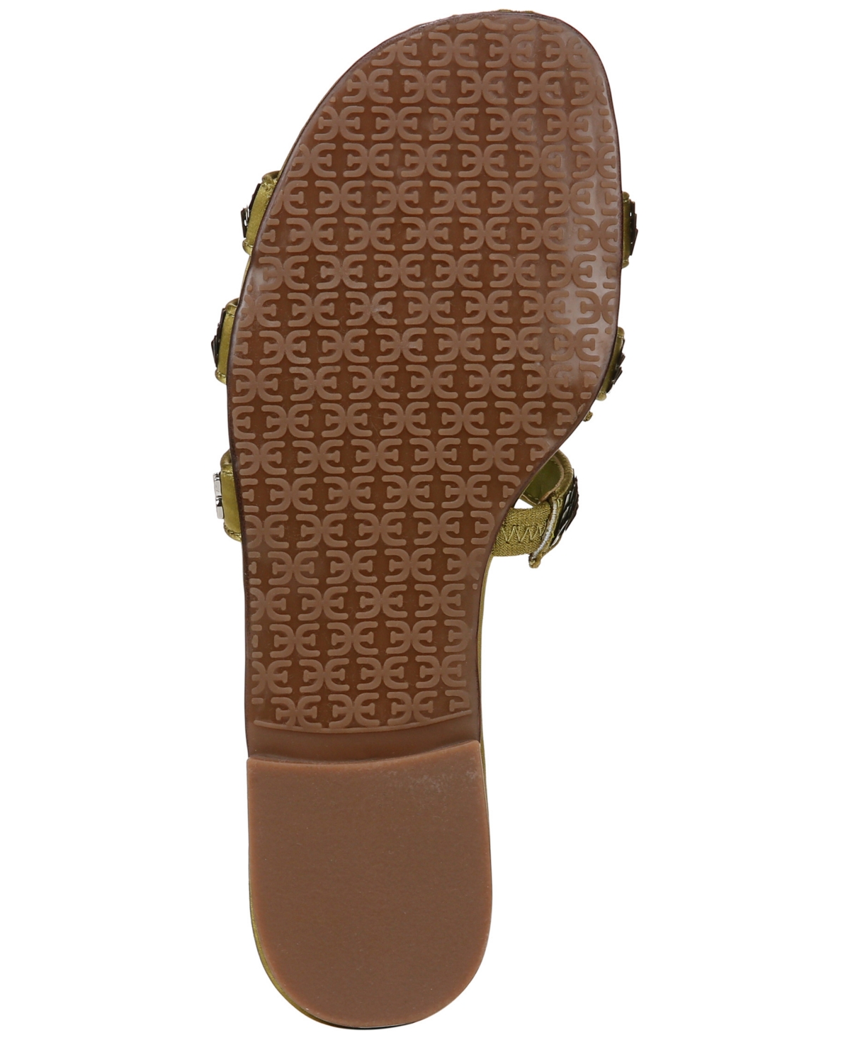 Shop Sam Edelman Women's Bay Glamour Flat Sandals In Greentini