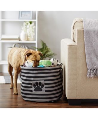Collapsible Pet Storage Bin Stripe/Paw Patch