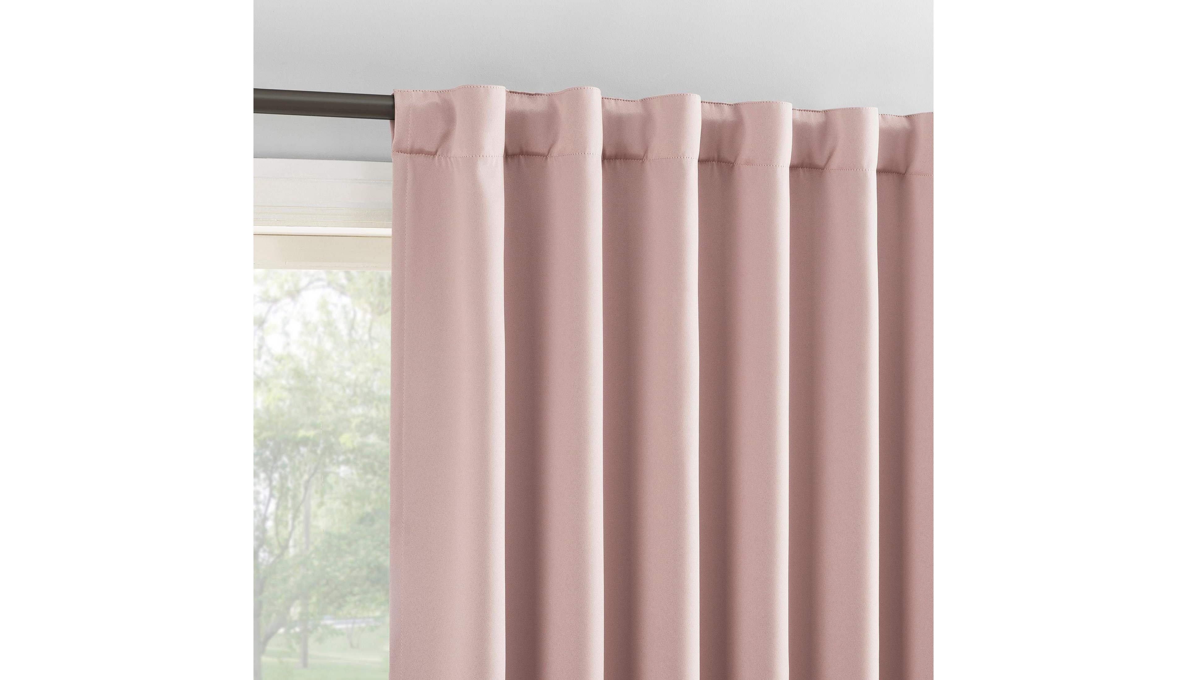 Aria Magnetic Closure Theater Grade 100% Blackout Back Tab Curtain Panel Pair