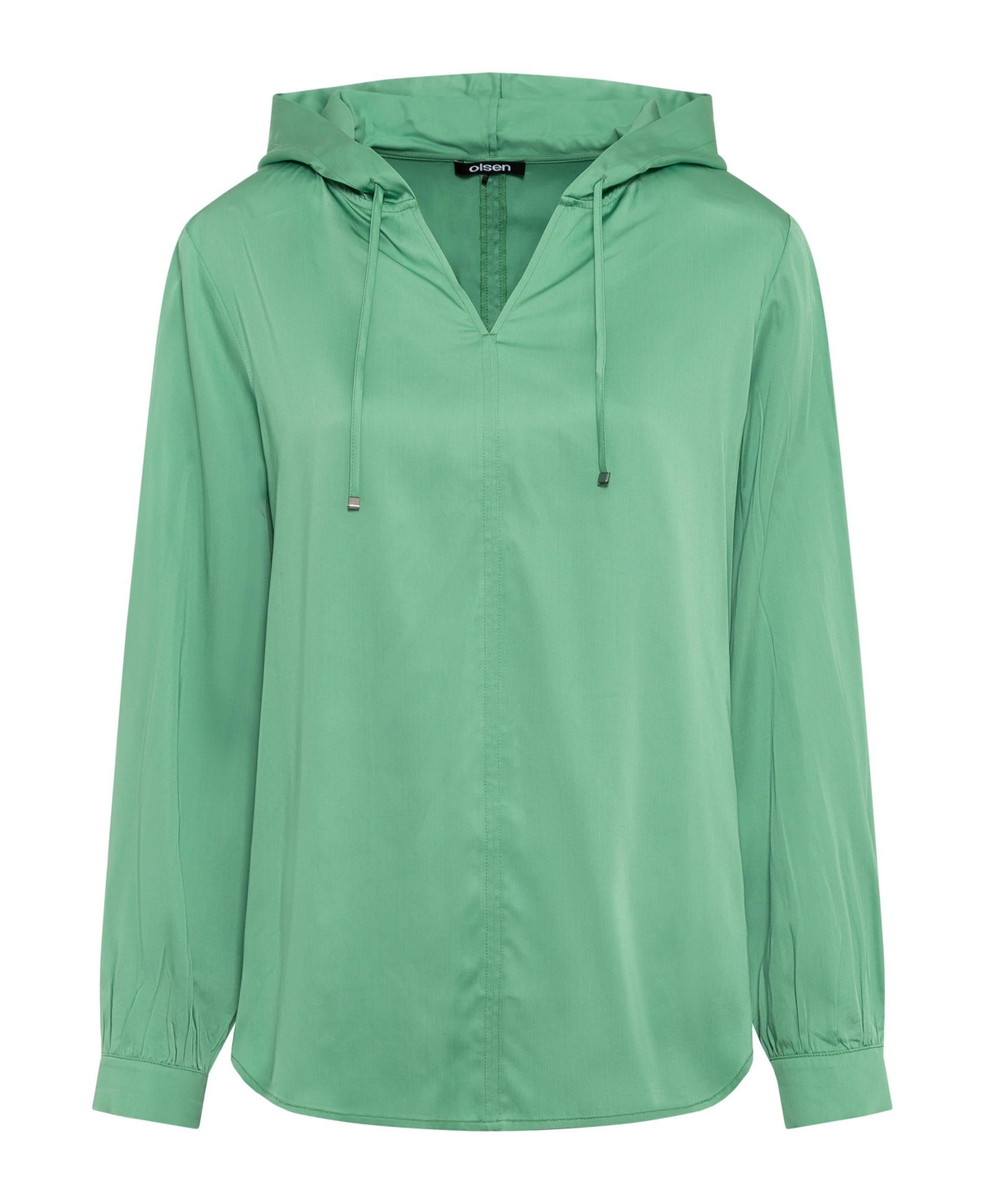 Olsen Women's Satin Effect Hoodie Blouse