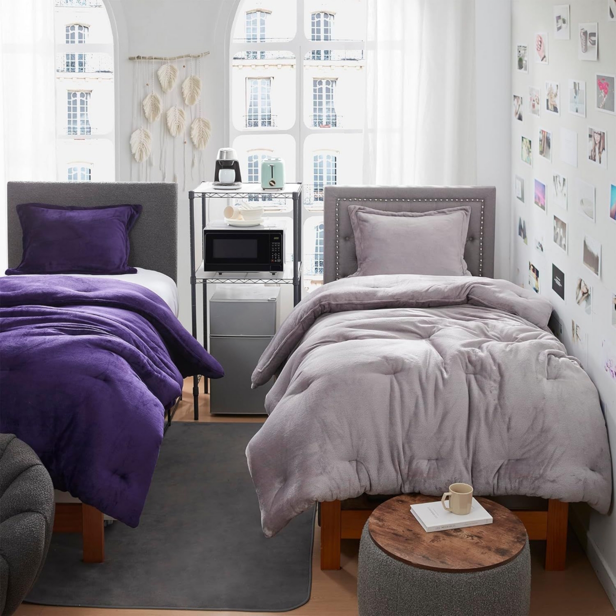 Coma Inducer Thicker Than Thick Comforter Set - Standard Plush Filling -- Opal gray