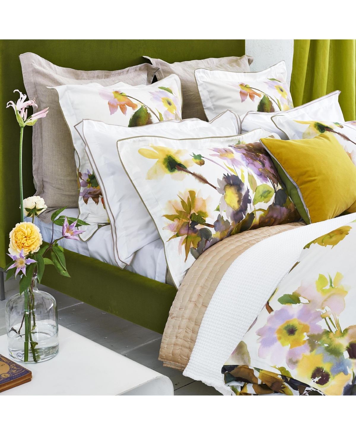 Designers Guild Palace Flower Birch - orange, green, purple