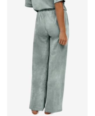 Women's Wide Leg Velour Lounge Sweatpants