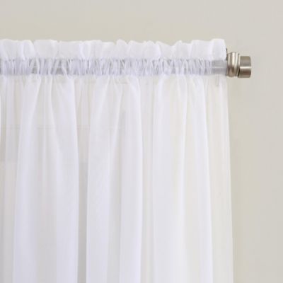 Sheer Voile Rod Pocket Curtain Panel