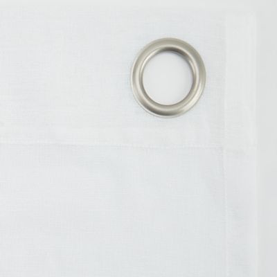 Slub Textured Linen Blend Grommet Top Curtain