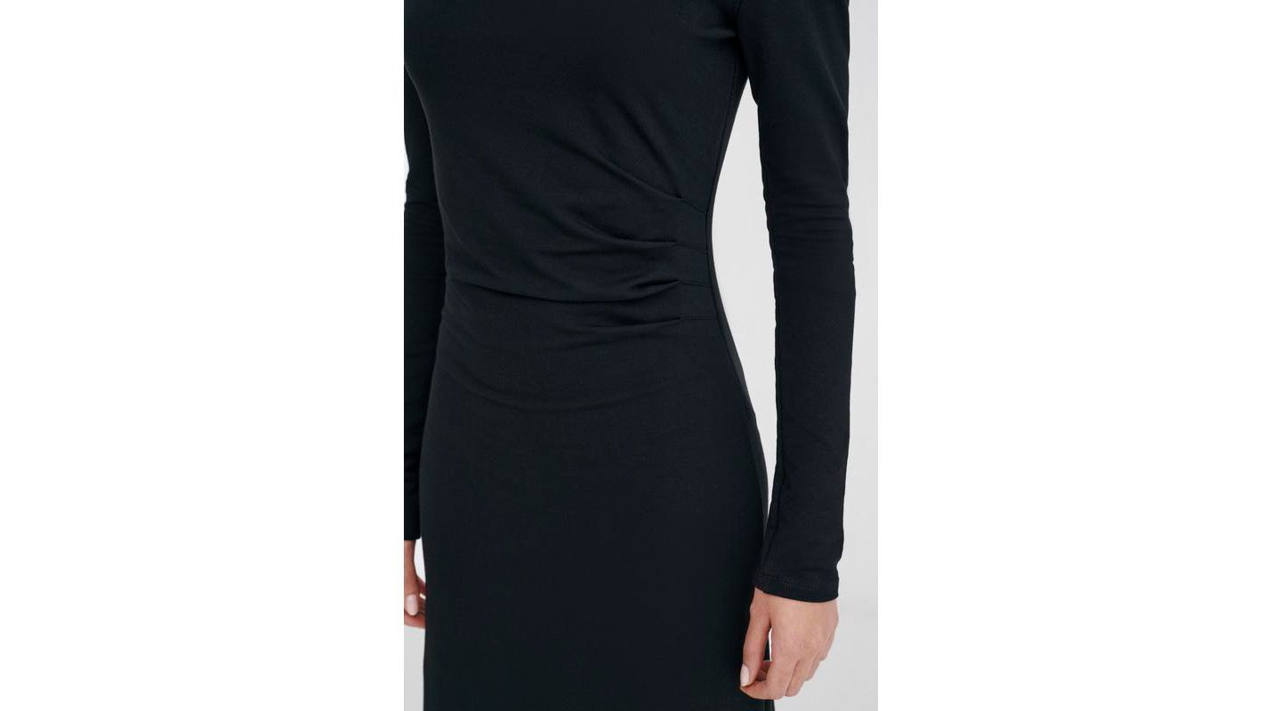 Женское платье Marcella Marla Fitted Bodice A-Line V-Neck Midi with Back Slit, цвет: Чёрный — фото 6