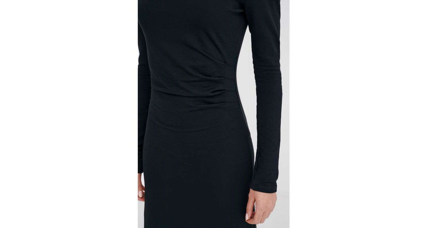 Women's Marla Fitted Bodice A-Line V-Neck Midi Dress with Back Slit