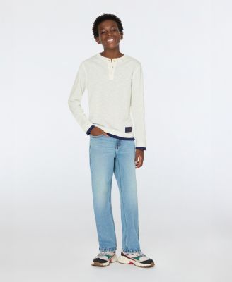 Big Boys Slub Jersey Henley T-Shirt