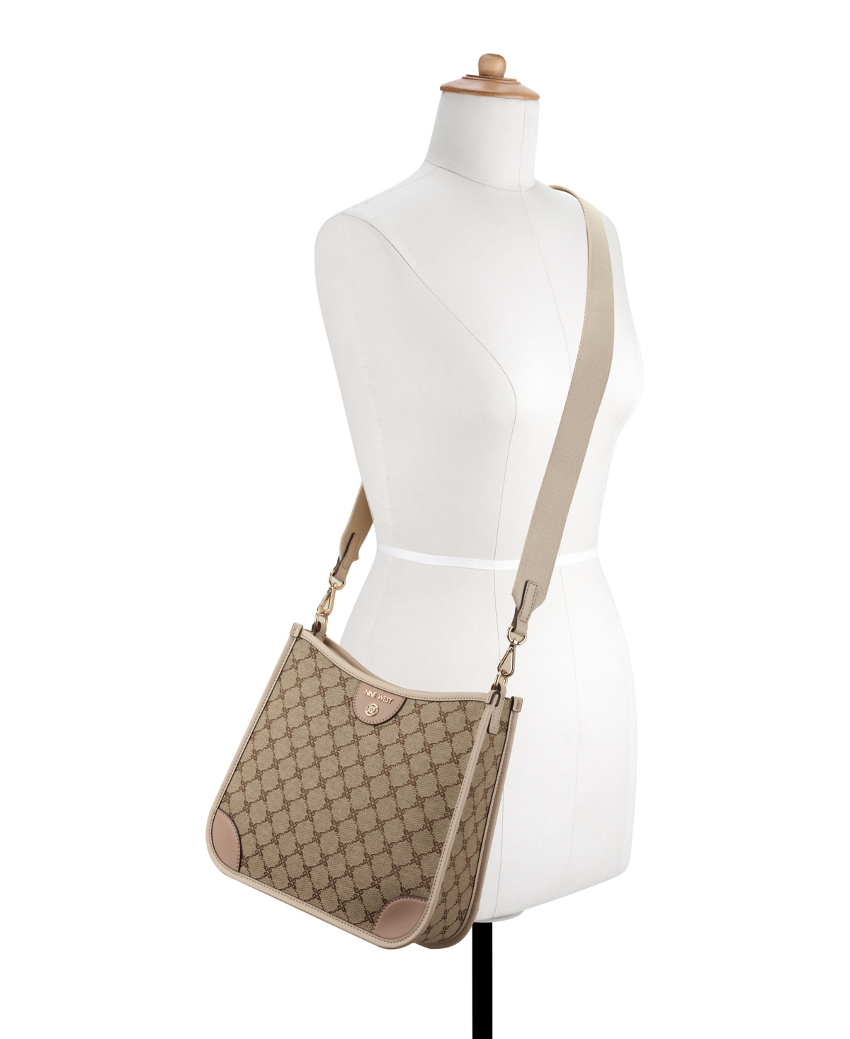 NINE WEST BRICE LARGE CROSSBODY BAG WITH CARD CASE