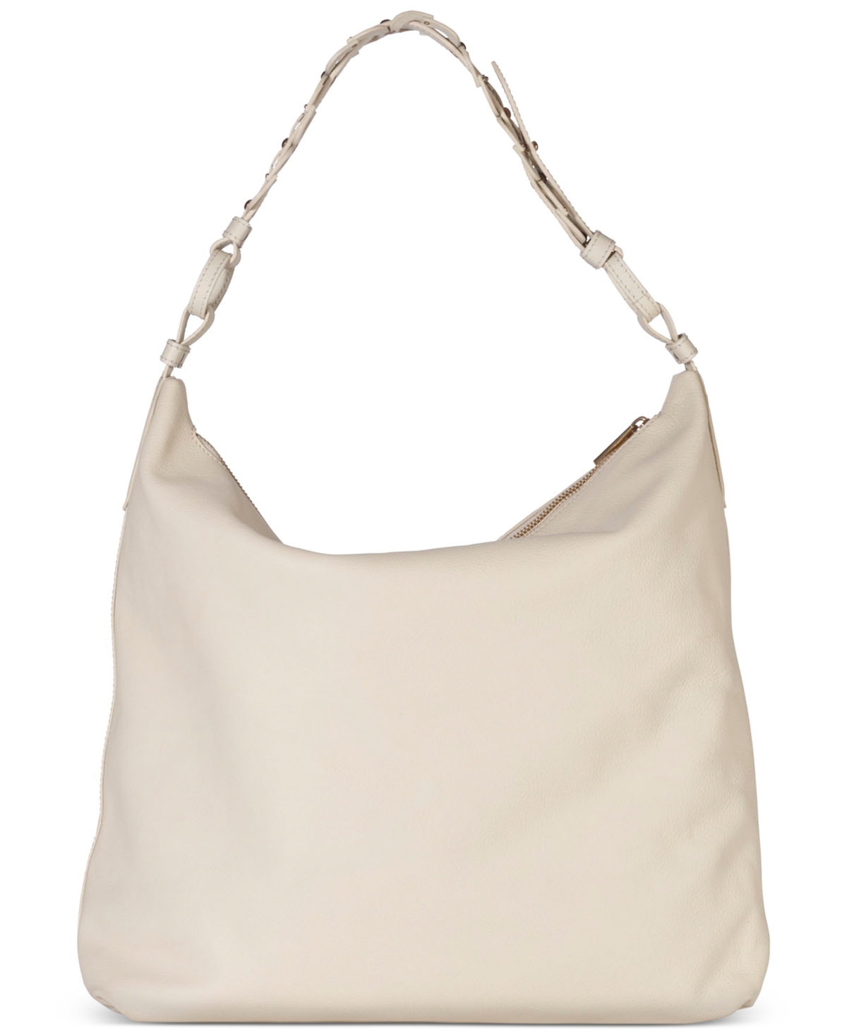 Shop Sam Edelman Bay Large Leather Chainlink Hobo In Cream