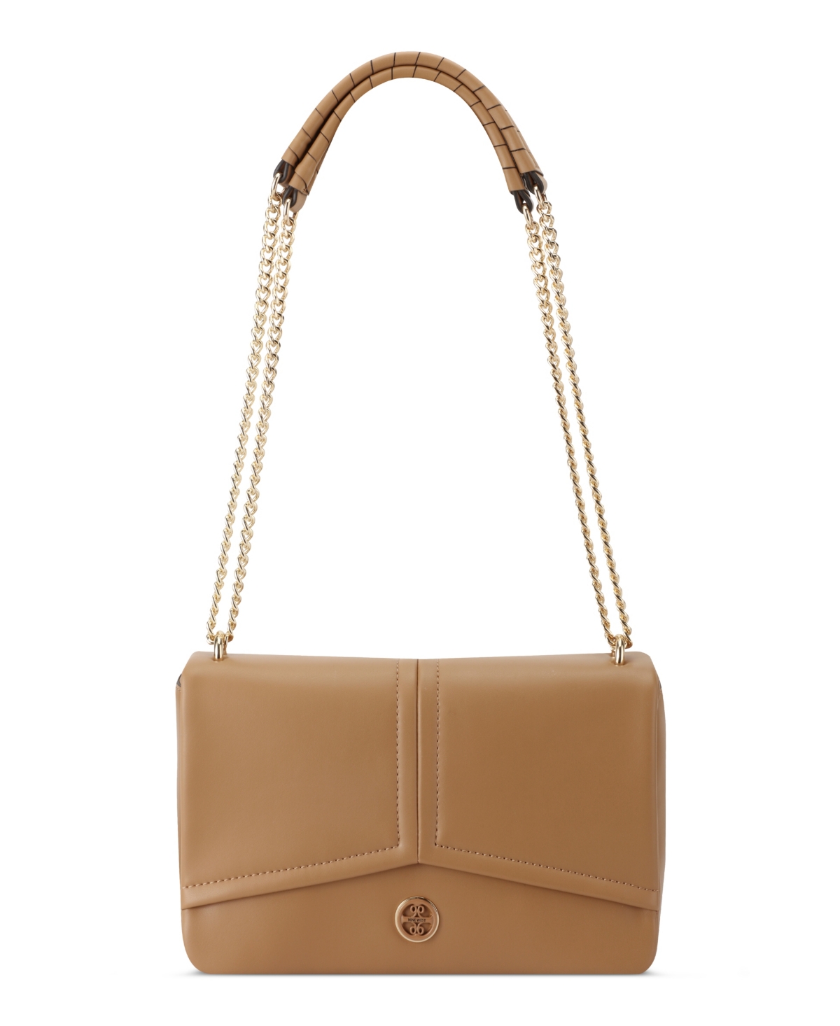Nine West Erina Convertible Chain Flap Crossbody Bag In Dark Camel