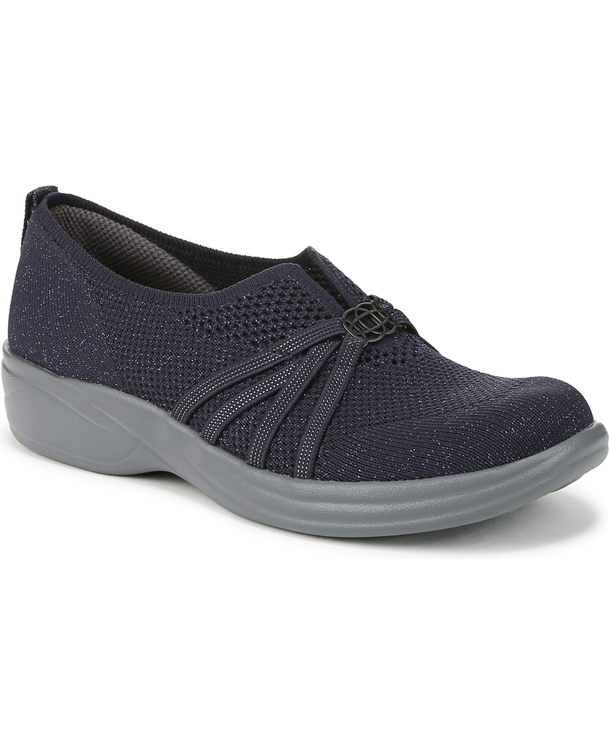 Women's Niche Knit Washable Slip On Flats - Navy Blazer Knit Fabric